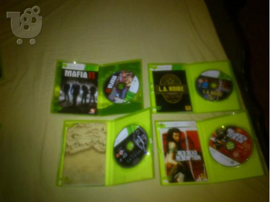 4 Games Xbox 360 L.A Noire,Mafia II,The Elder Scrolls V Skyrim,Red Dead Redemption